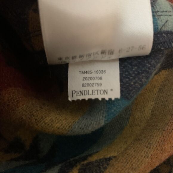 Pendleton Womens Jacquard Lodge Button L/S Shirt Sz S Colorful Aztec Virgin Wool - Picture 9 of 9